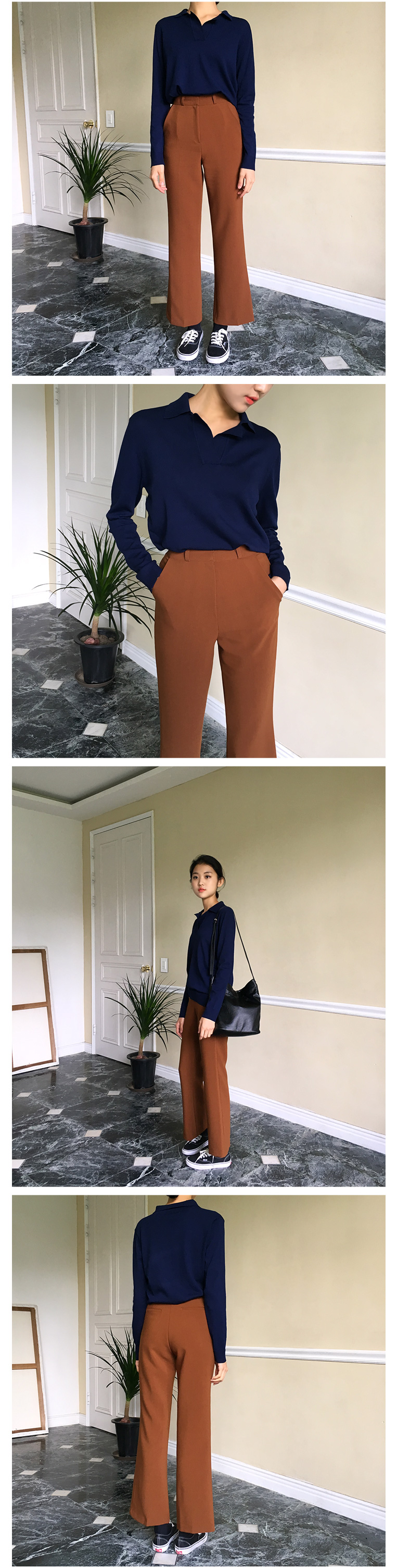 New Women's Pants Slim Boots Cut Crop Fall Slac