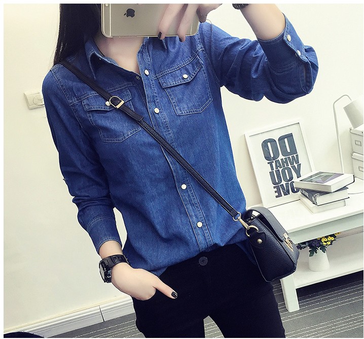 Imported Denim Shirts Women's Clothing Women