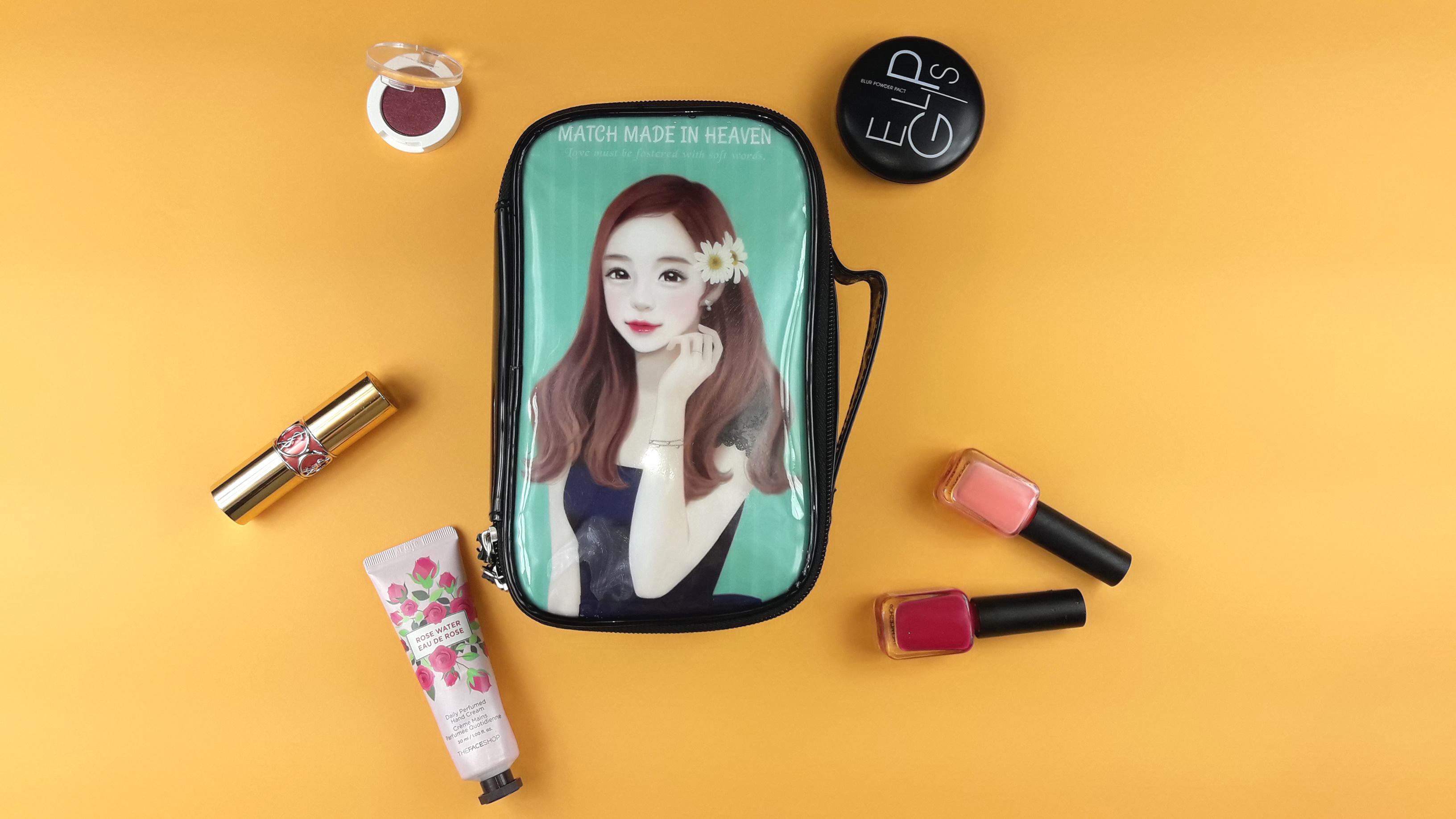 New Enamel Illustration Cosmetic Pouch Collection 