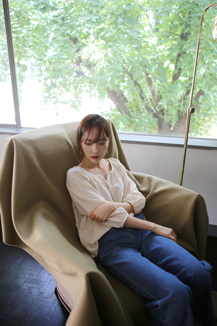 NEW FASHION LADY GIRL Blouse Loose Piece Shirring 