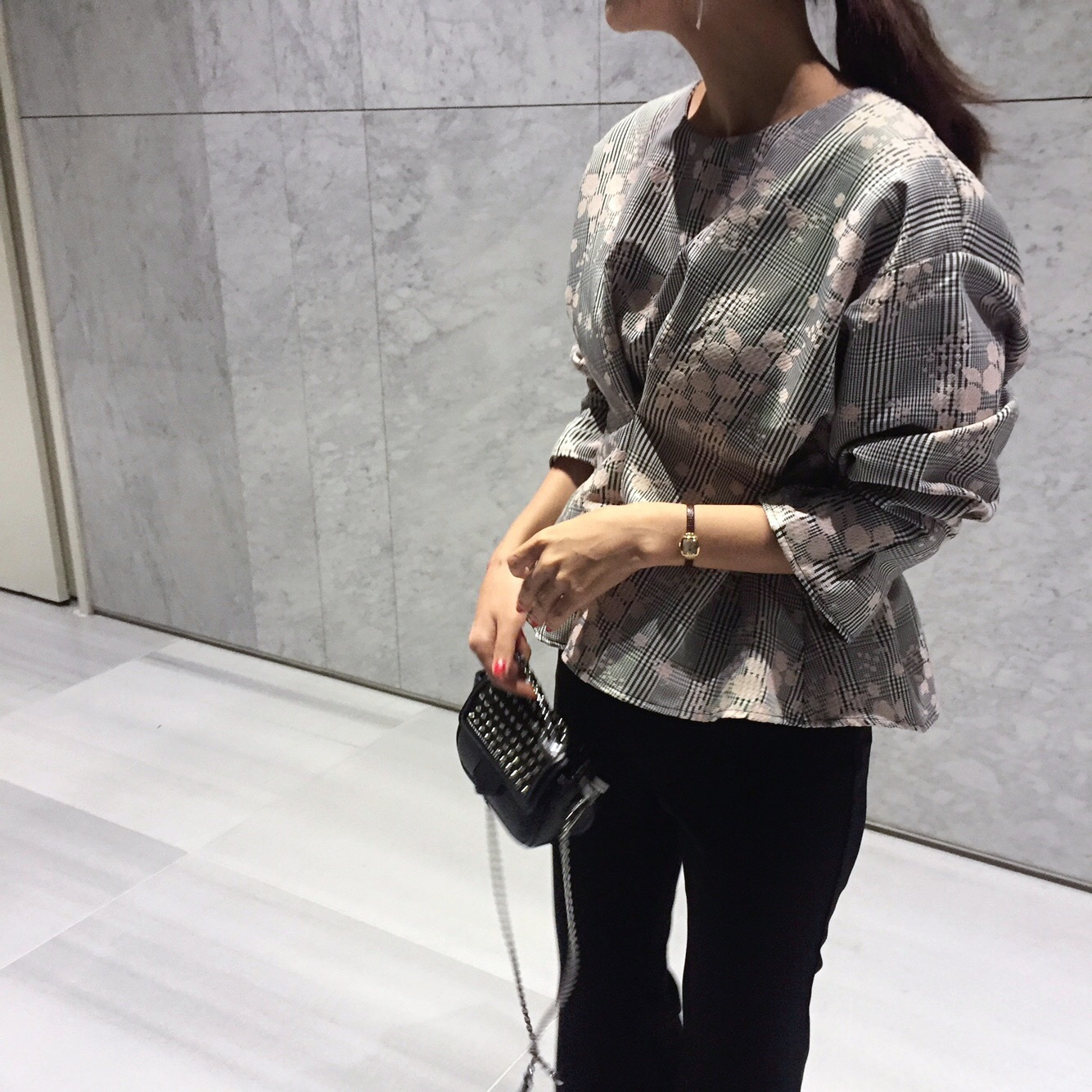 Women Blouses Seven Sisters Glen Check Bulk Blouse