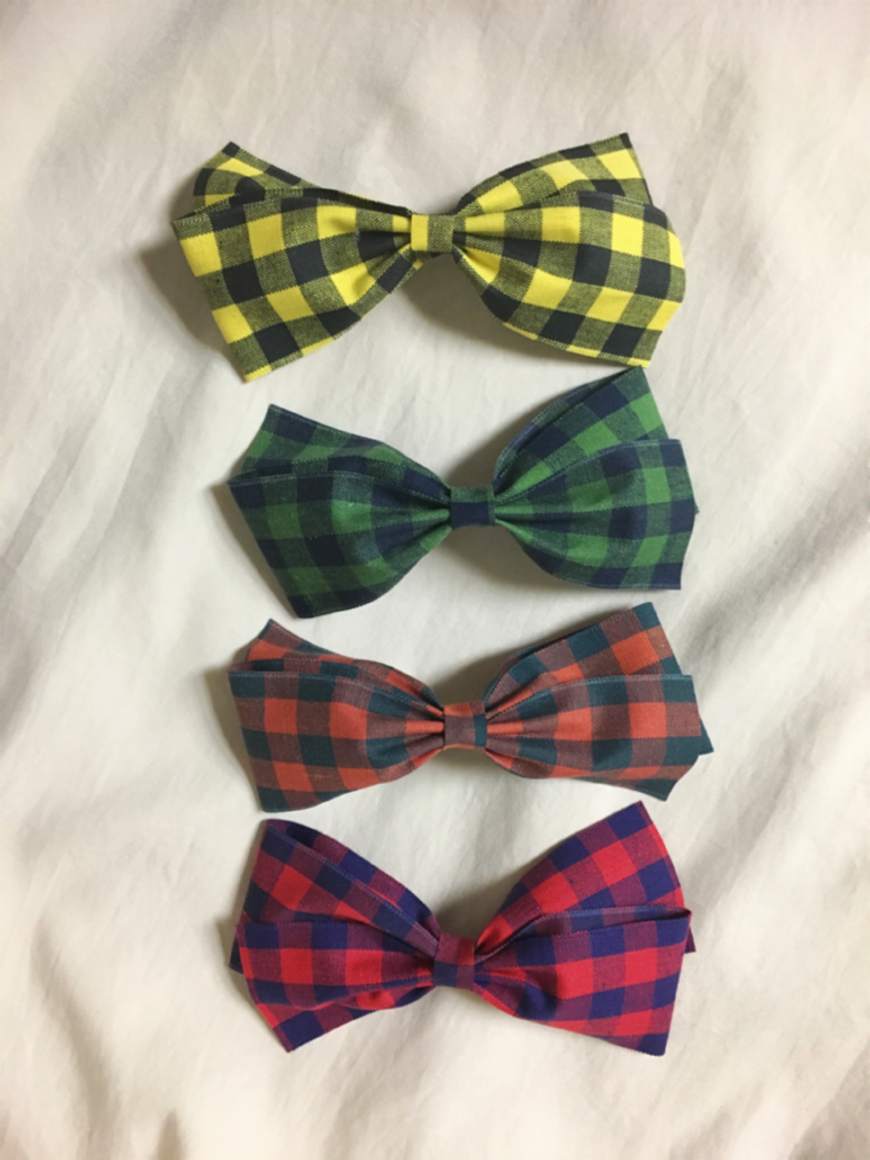 New Basic Check Ribbon Pin Infant Hairpin Humming 