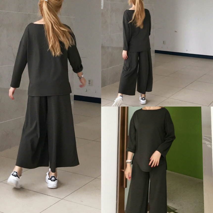 Two-piece set Women's autumn foliage Basic mode