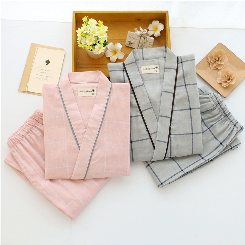 New Japanese style yukata couple pajamas set pajam