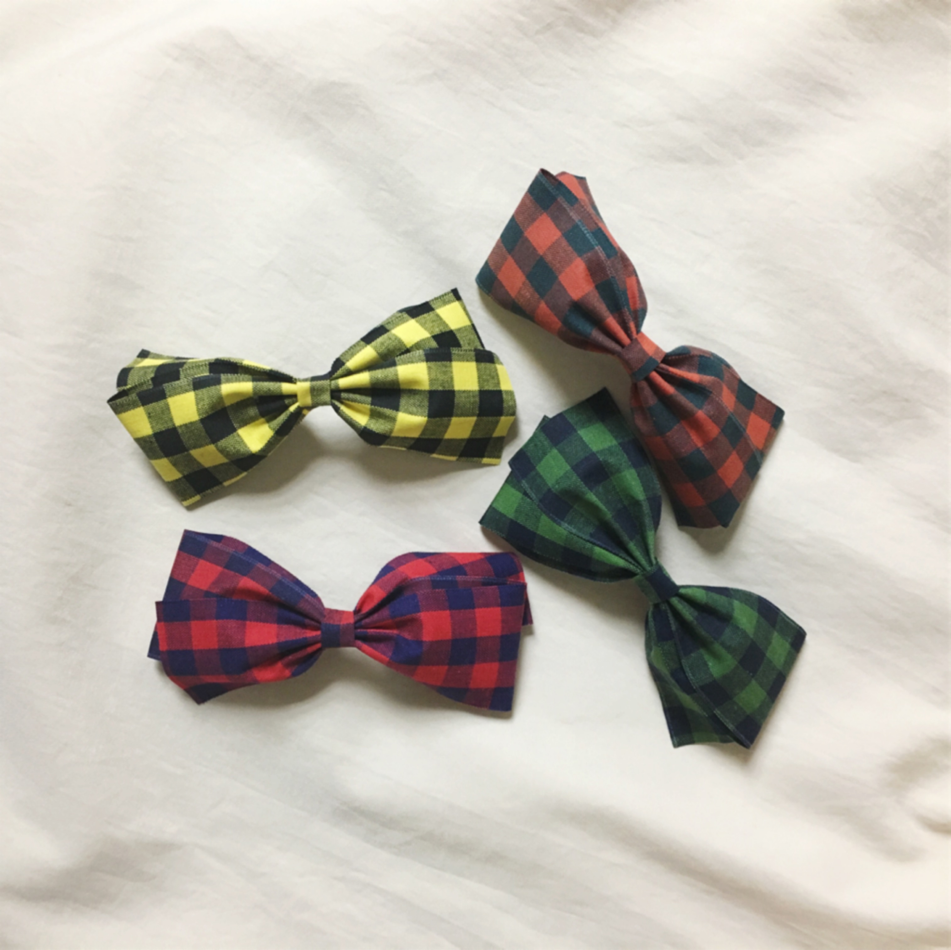 New Basic Check Ribbon Pin Infant Hairpin Humming 