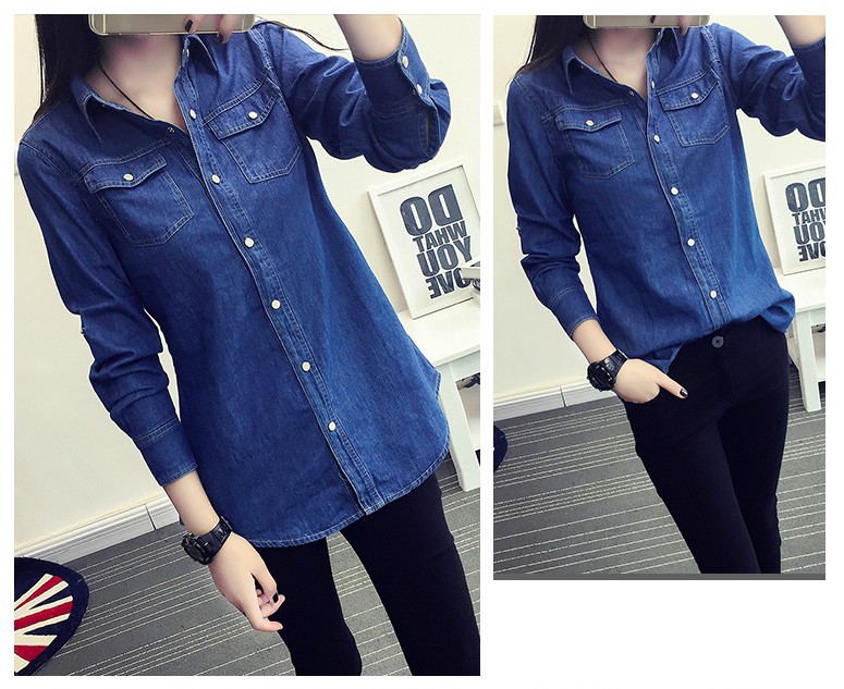 Imported Denim Shirts Women's Clothing Women