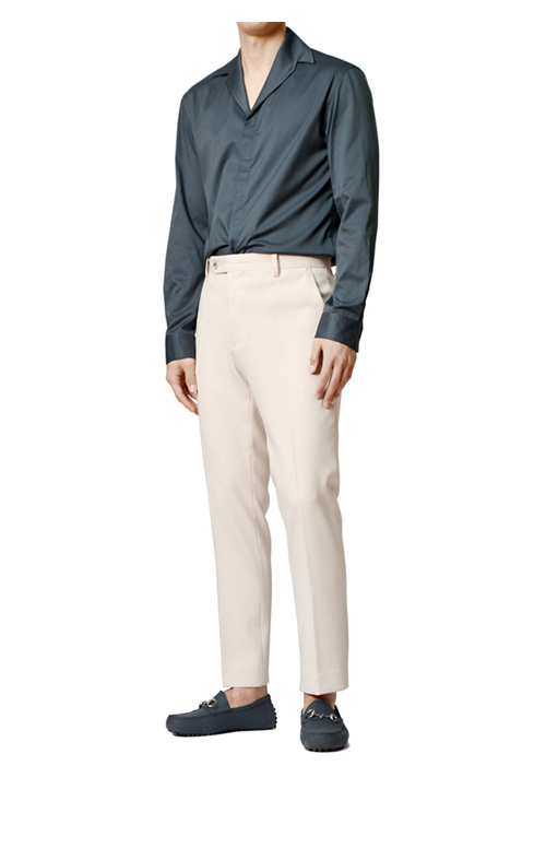 New Men's Pants Men's Viscose Wool Beige Sle