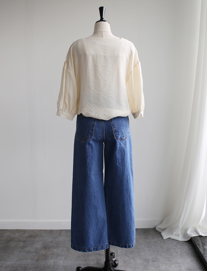 Women Jeans Pants High waisted fits wide denim pan