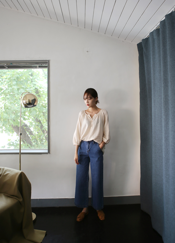 NEW FASHION LADY GIRL Blouse Loose Piece Shirring 