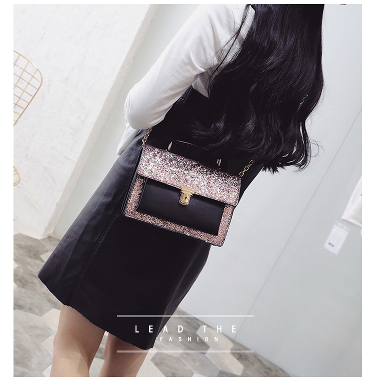 New Glitter Cross Chain Mini Back Women Bags Women