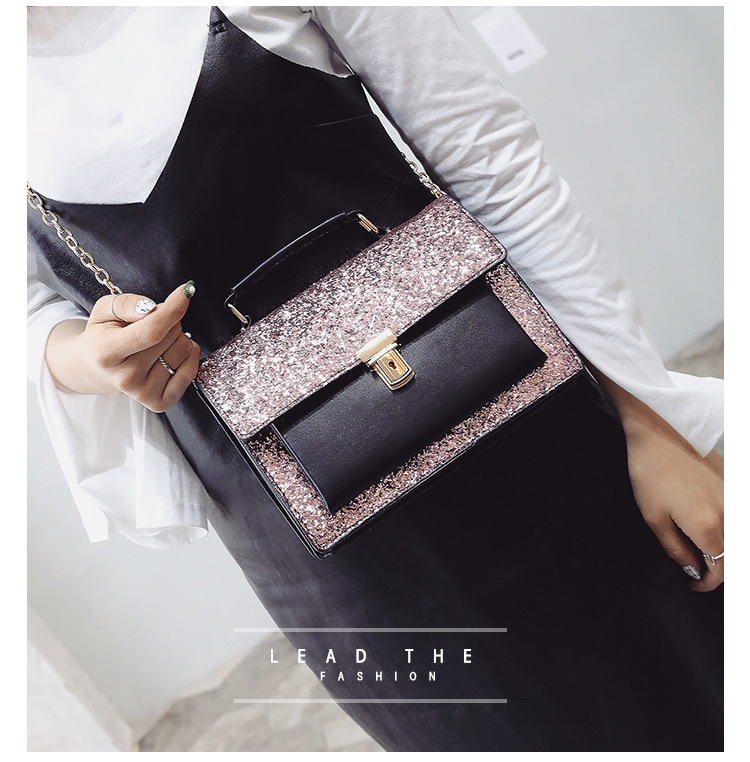 New Glitter Cross Chain Mini Back Women Bags Women