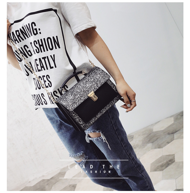 New Glitter Cross Chain Mini Back Women Bags Women