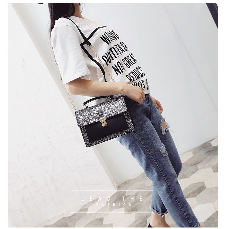 New Glitter Cross Chain Mini Back Women Bags Women