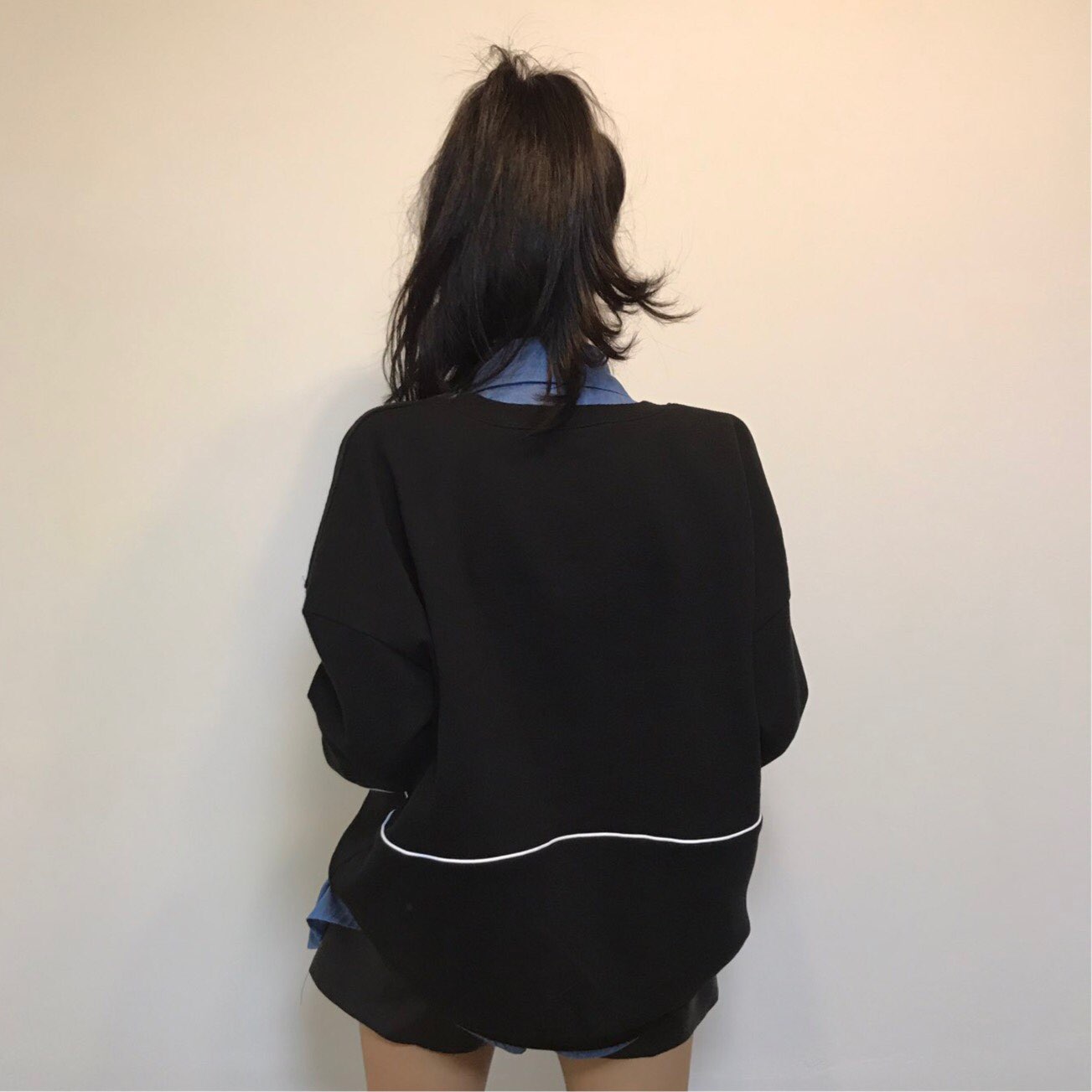 Women Short Pants Leather shorts banding 2color Te