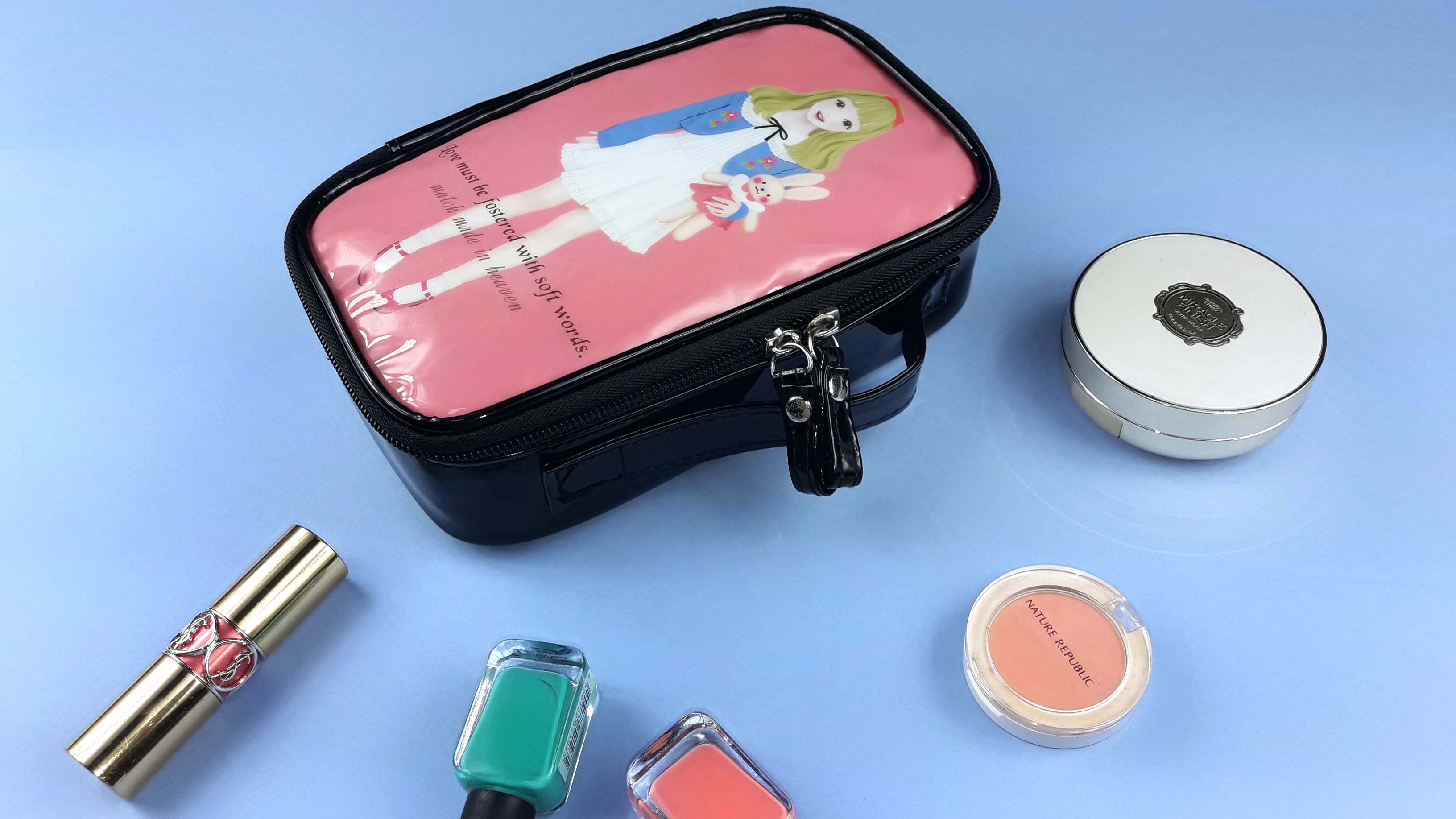 New Enamel Illustration Cosmetic Pouch Collection 