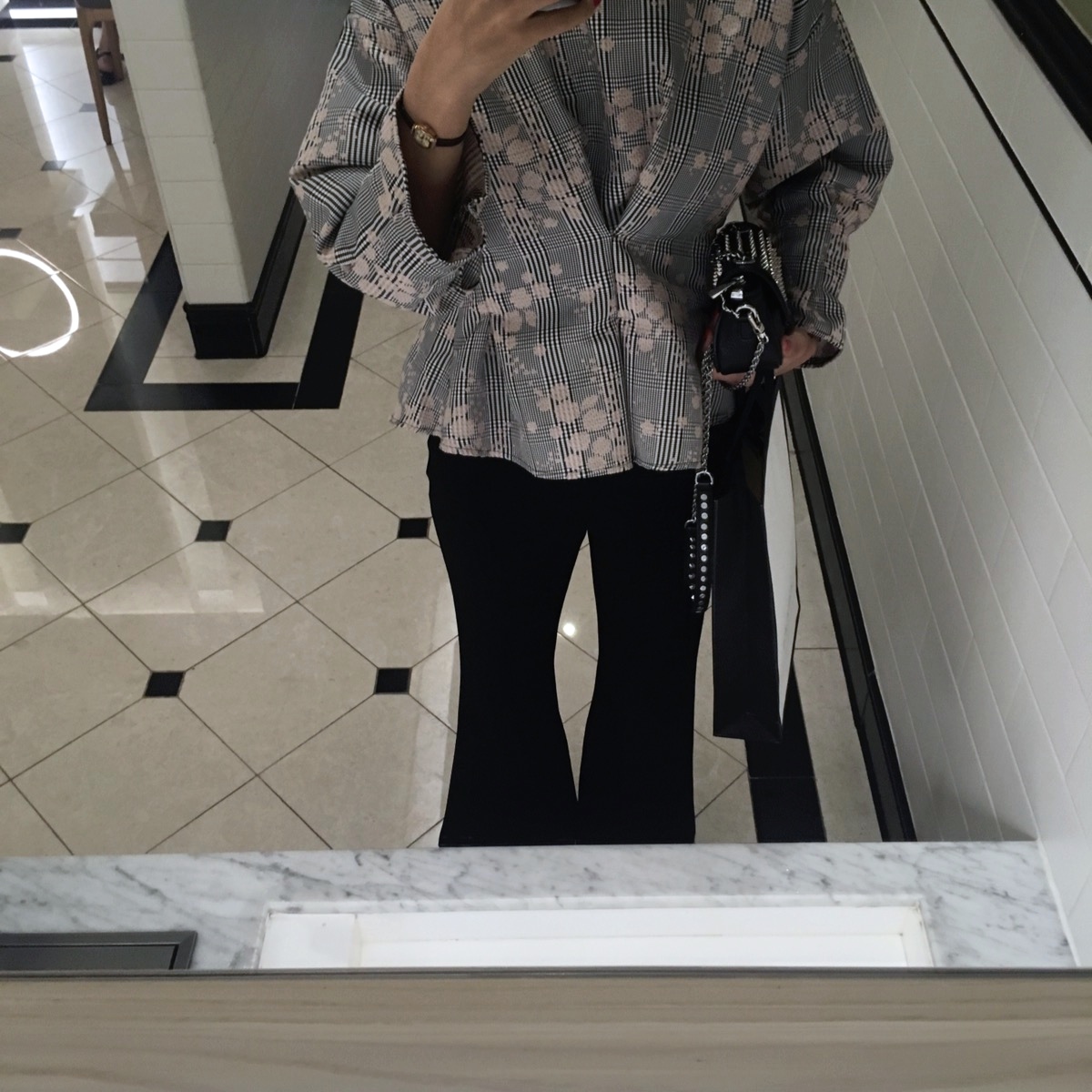 Women Blouses Seven Sisters Glen Check Bulk Blouse