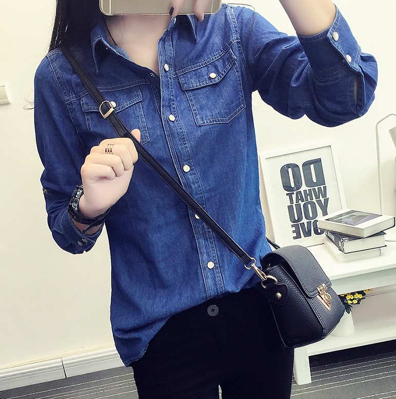 Imported Denim Shirts Women's Clothing Women