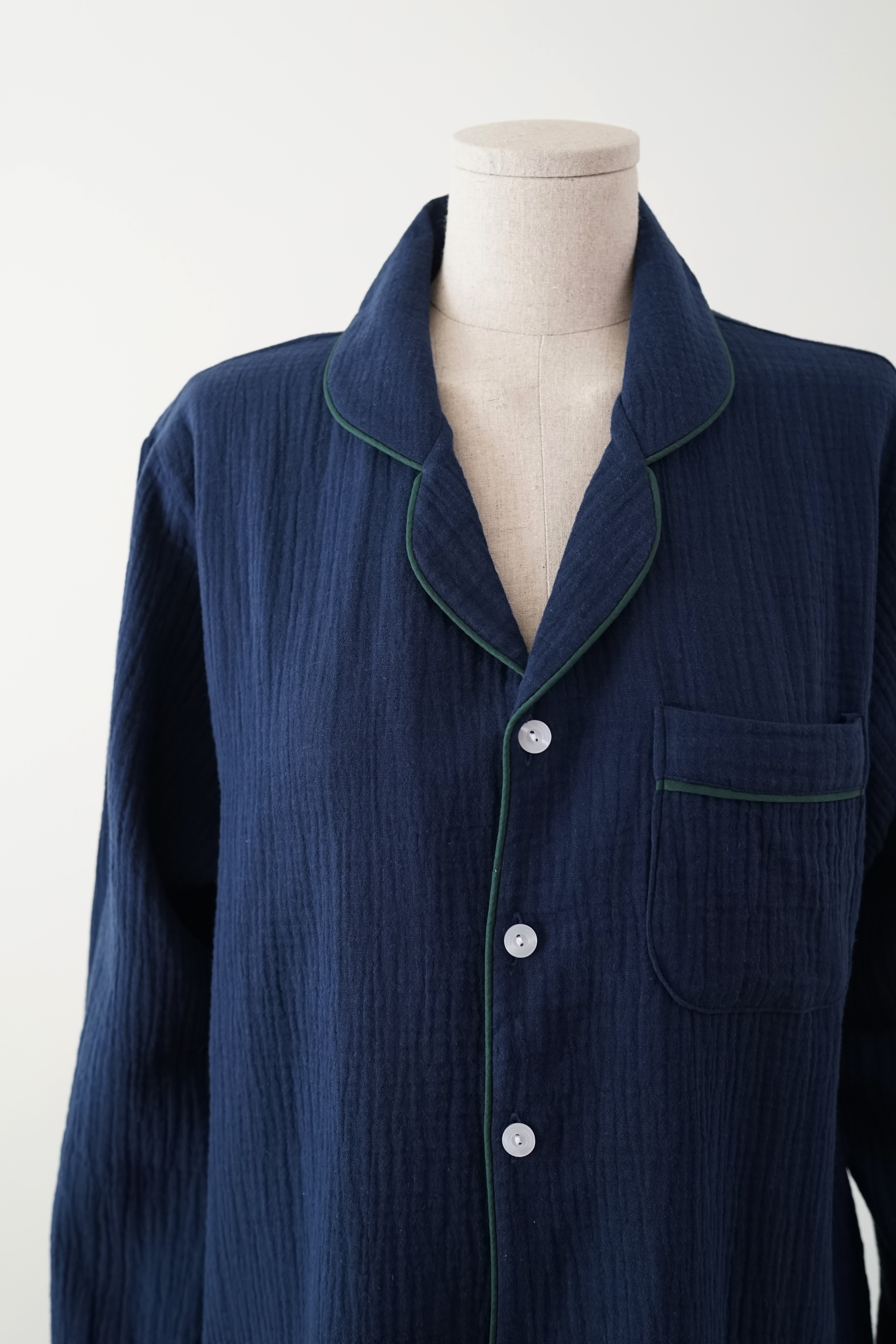 New Gauze Pajamas _ Navy M, Womens, Pajamas Newlyw