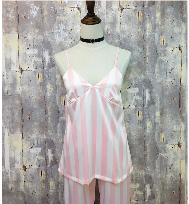 New Female Sprite Homewear Pajamas Set Silk Pants 