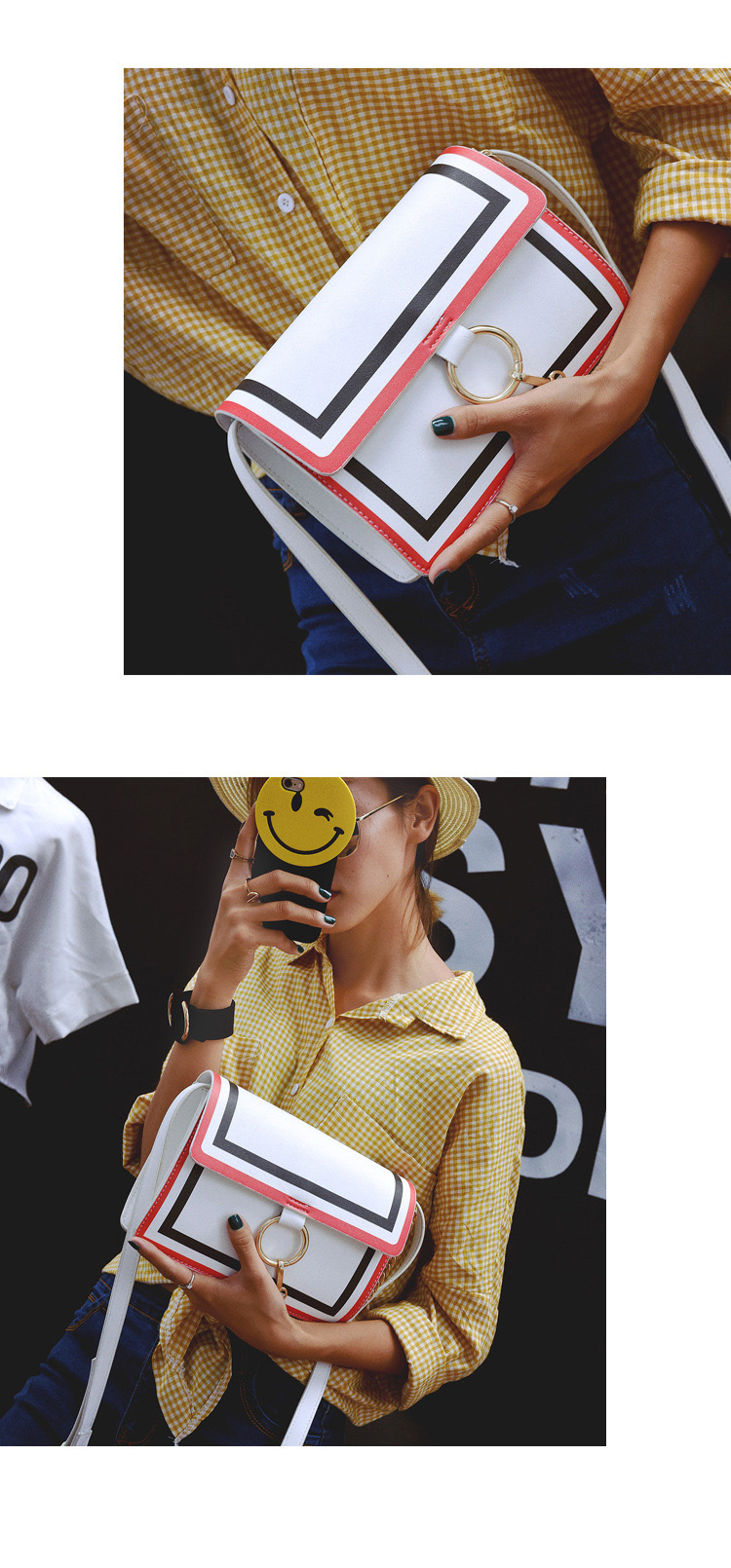 New color mini cross back woman female bag beautif