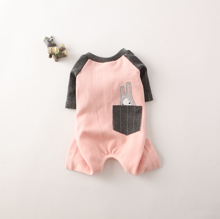 NEW DOG FASHION Baskets Rabbit Striped All-in-One