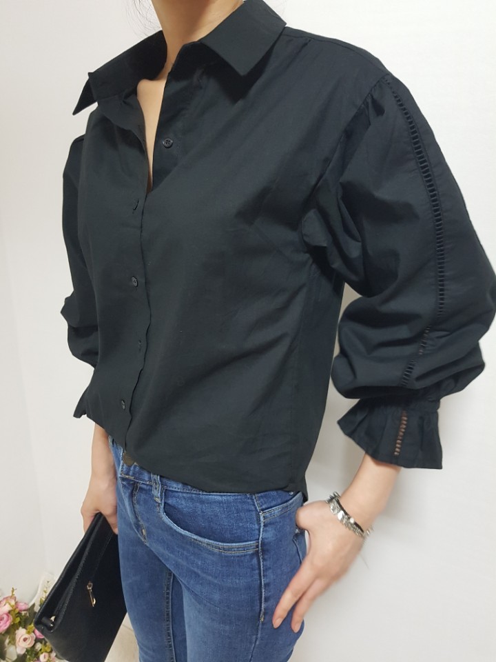 Formal Autumn Shirt Balloon Sleeved Blouse 20's