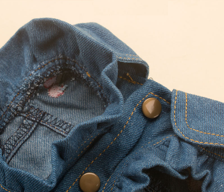 NEW DOG FASHION cute dog clothes cute cherry denim