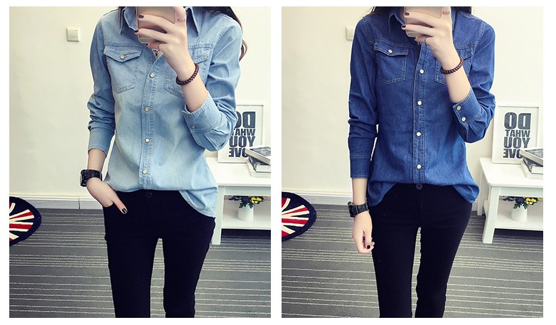 Imported Denim Shirts Women's Clothing Women