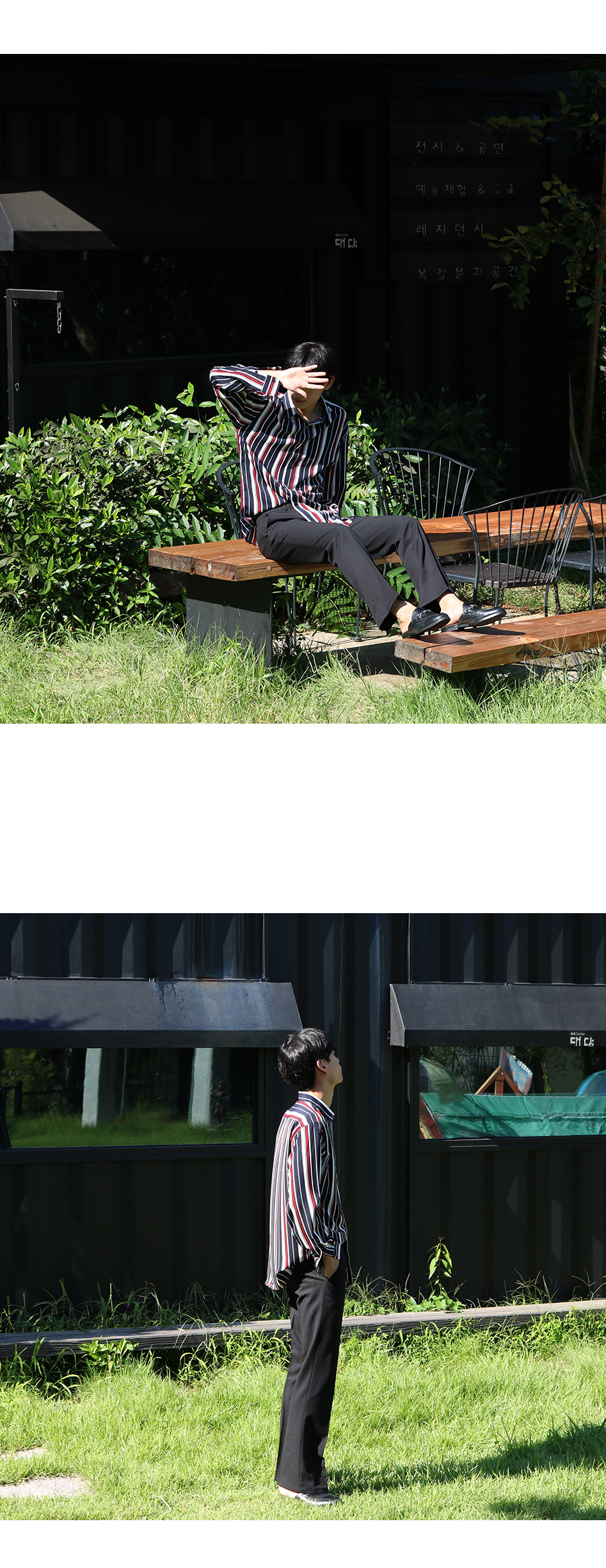 New Men's Pants Semi-Wide Boots Cut Slacks Offi