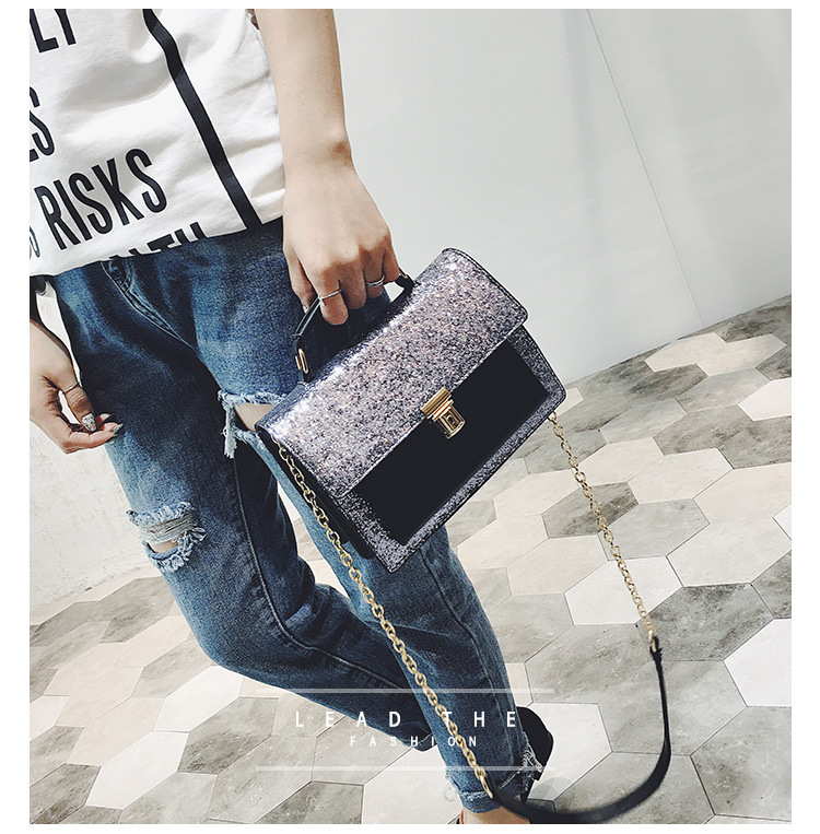 New Glitter Cross Chain Mini Back Women Bags Women