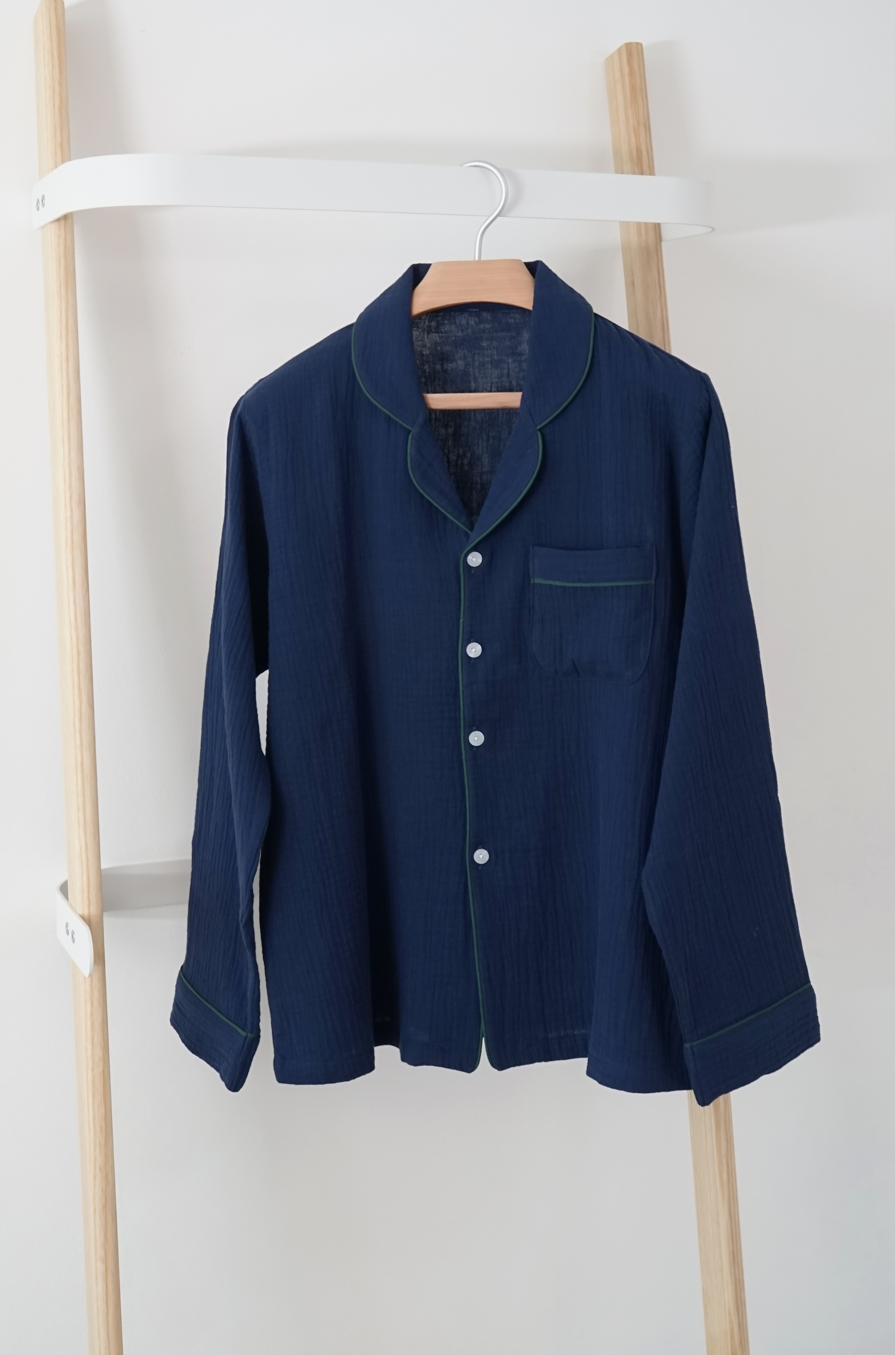 New Gauze Pajamas _ Navy M, Womens, Pajamas Newlyw