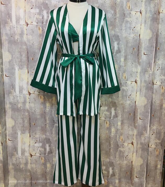 New Female Sprite Homewear Pajamas Set Silk Pants 