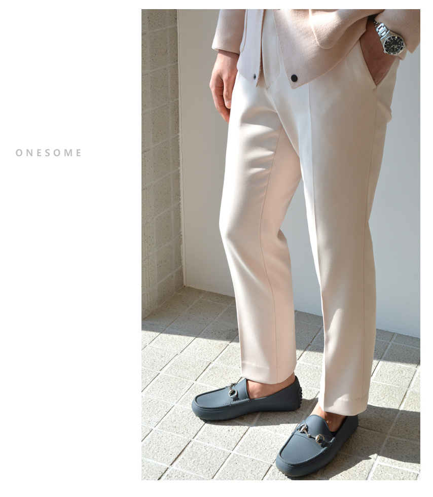 New Men's Pants Men's Viscose Wool Beige Sle