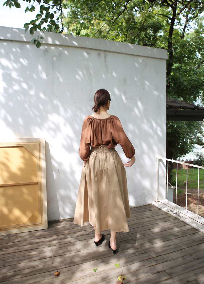 NEW FASHION LADY GIRL Blouse Loose Piece Shirring 