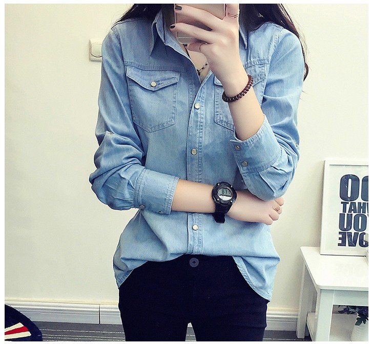 Imported Denim Shirts Women's Clothing Women