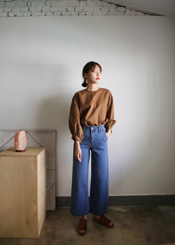 Women Jeans Pants High waisted fits wide denim pan
