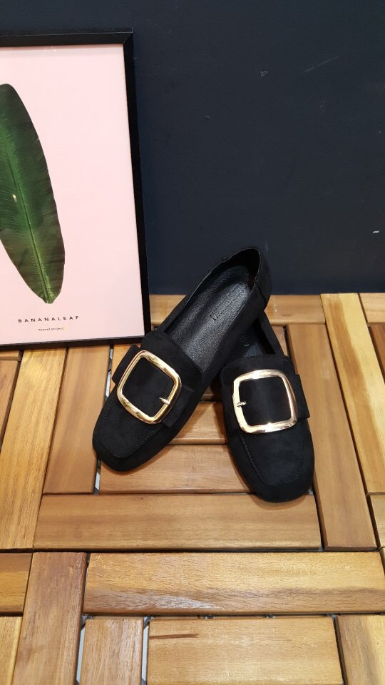 New Square gold leaf daily loafers 1color Good fit