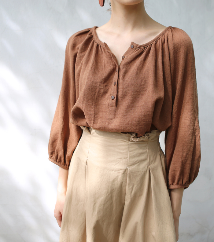 NEW FASHION LADY GIRL Blouse Loose Piece Shirring 