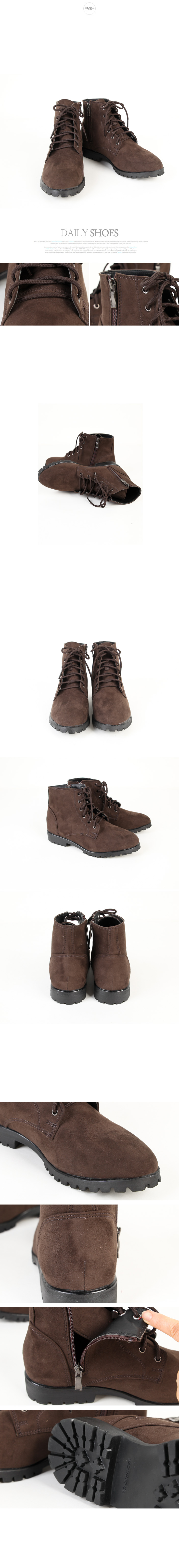 NEW MEN WALLKER BOOTS Suede side zipper height Men