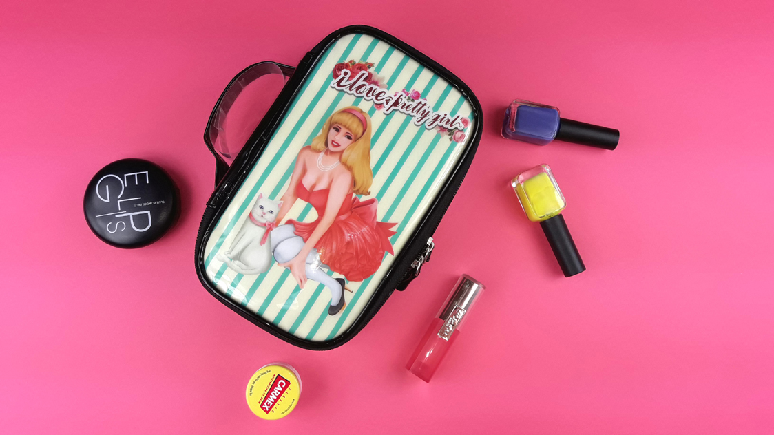 New Enamel Illustration Cosmetic Pouch Collection 