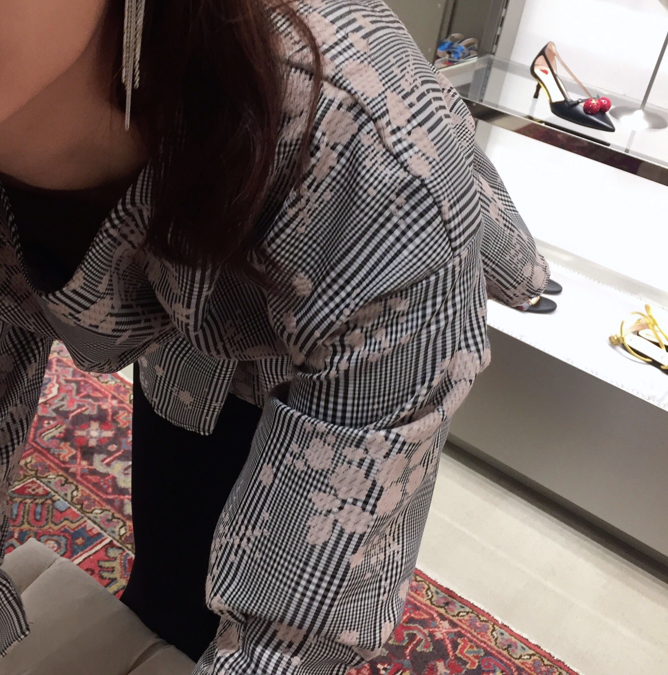 Women Blouses Seven Sisters Glen Check Bulk Blouse