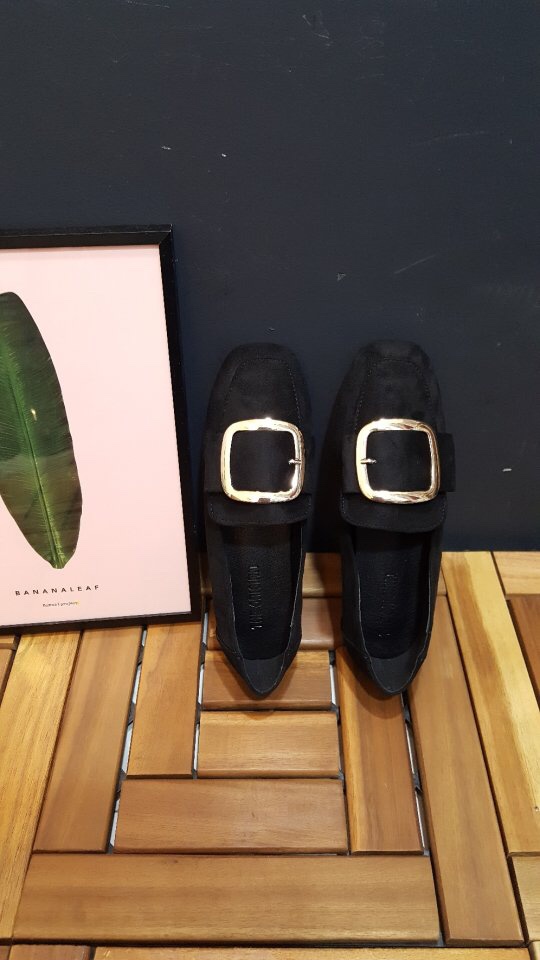 New Square gold leaf daily loafers 1color Good fit