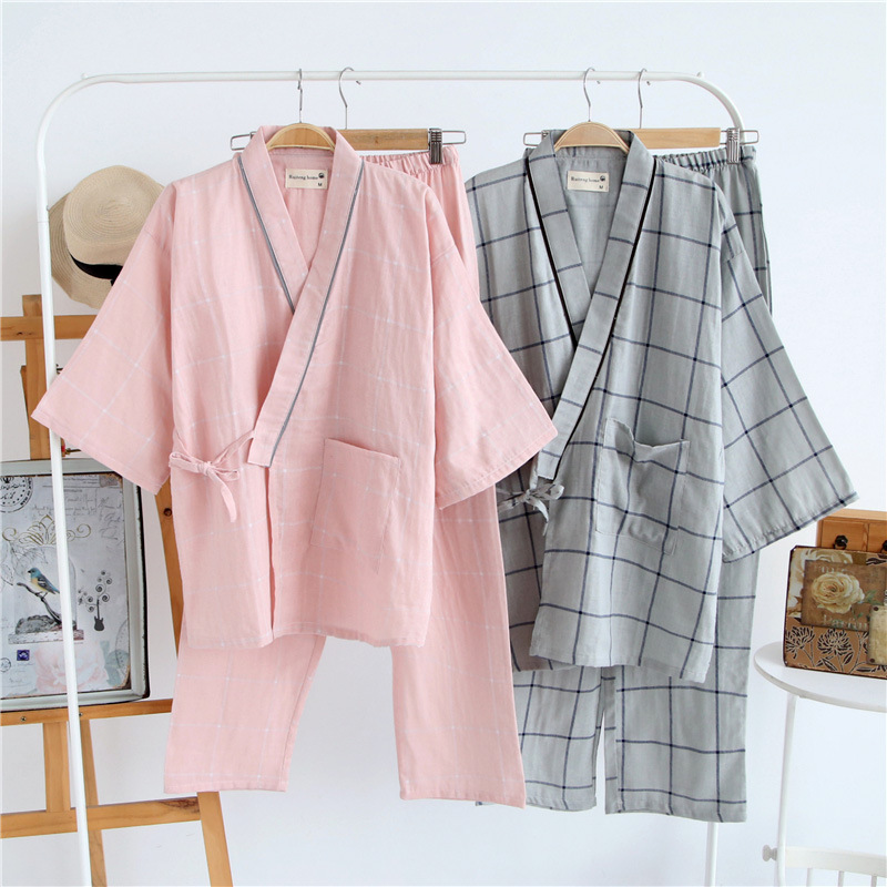 New Japanese style yukata couple pajamas set pajam