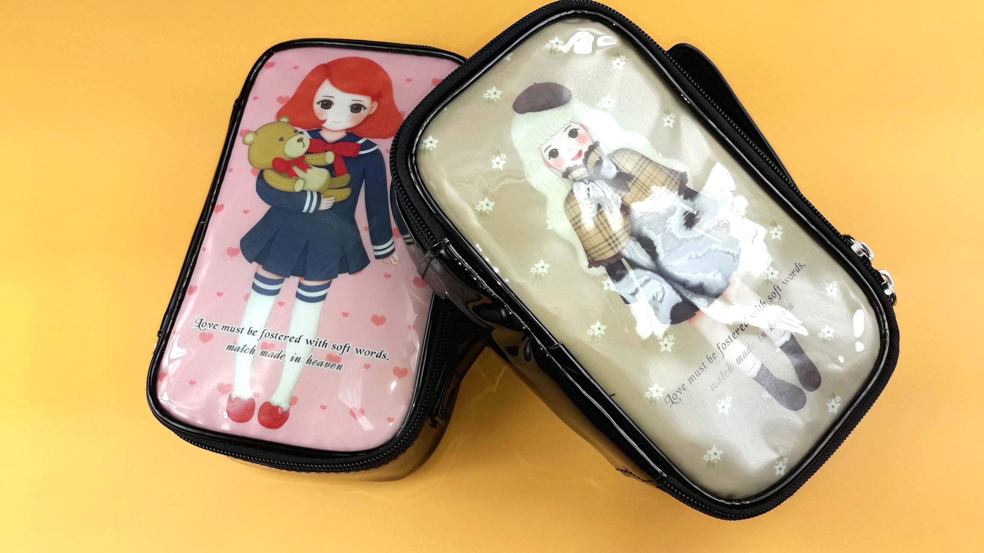 New Enamel Illustration Cosmetic Pouch Collection 