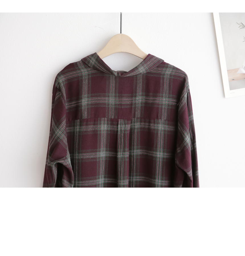 NEW FASHION LADY GIRL Blouse Loose Puffer Check So