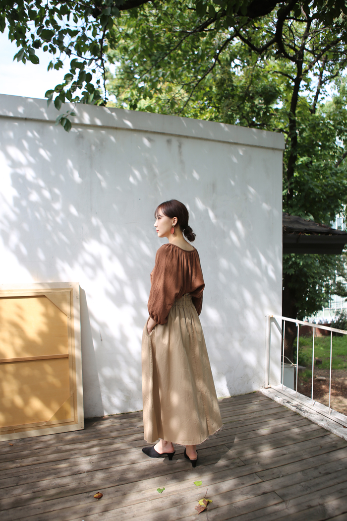 NEW FASHION LADY GIRL Blouse Loose Piece Shirring 