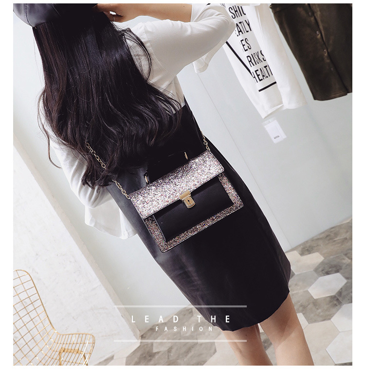 New Glitter Cross Chain Mini Back Women Bags Women