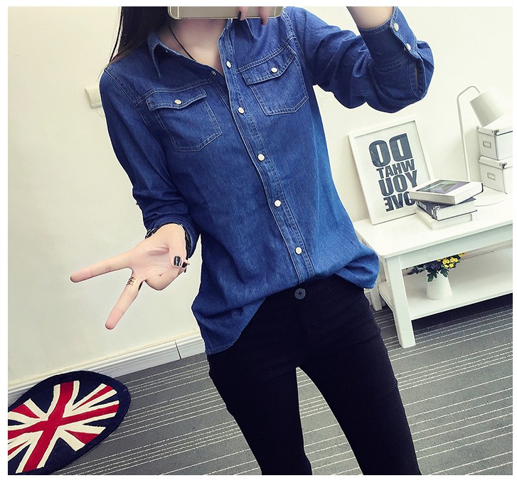 Imported Denim Shirts Women's Clothing Women