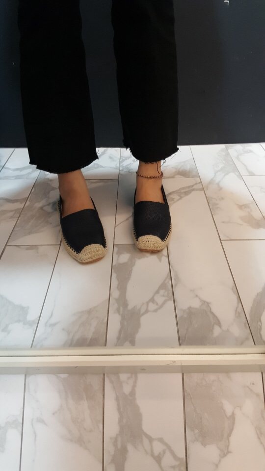 New Basic square nose loafers 2color Good fit Dura