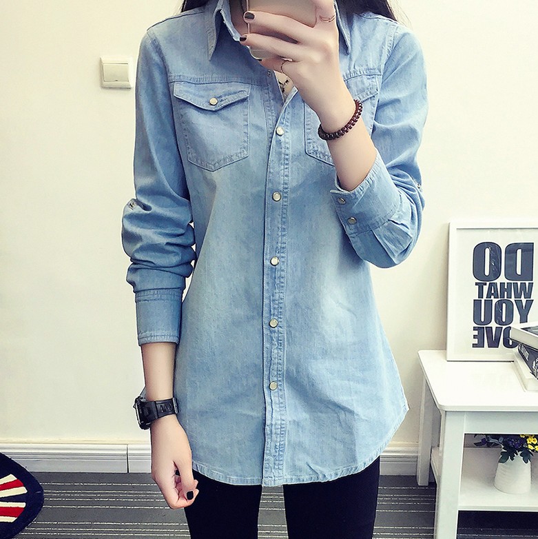 Imported Denim Shirts Women's Clothing Women